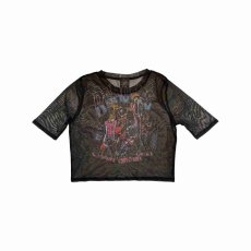 画像2: Ramones レディースメッシュクロップトップ ラモーンズ Graffiti Illustration (2)
