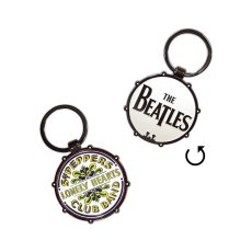 画像3: The Beatles メタルキーリング キーホルダー ザ・ビートルズ Drop T/Sgt Pepper Drum Double-Sided (3)