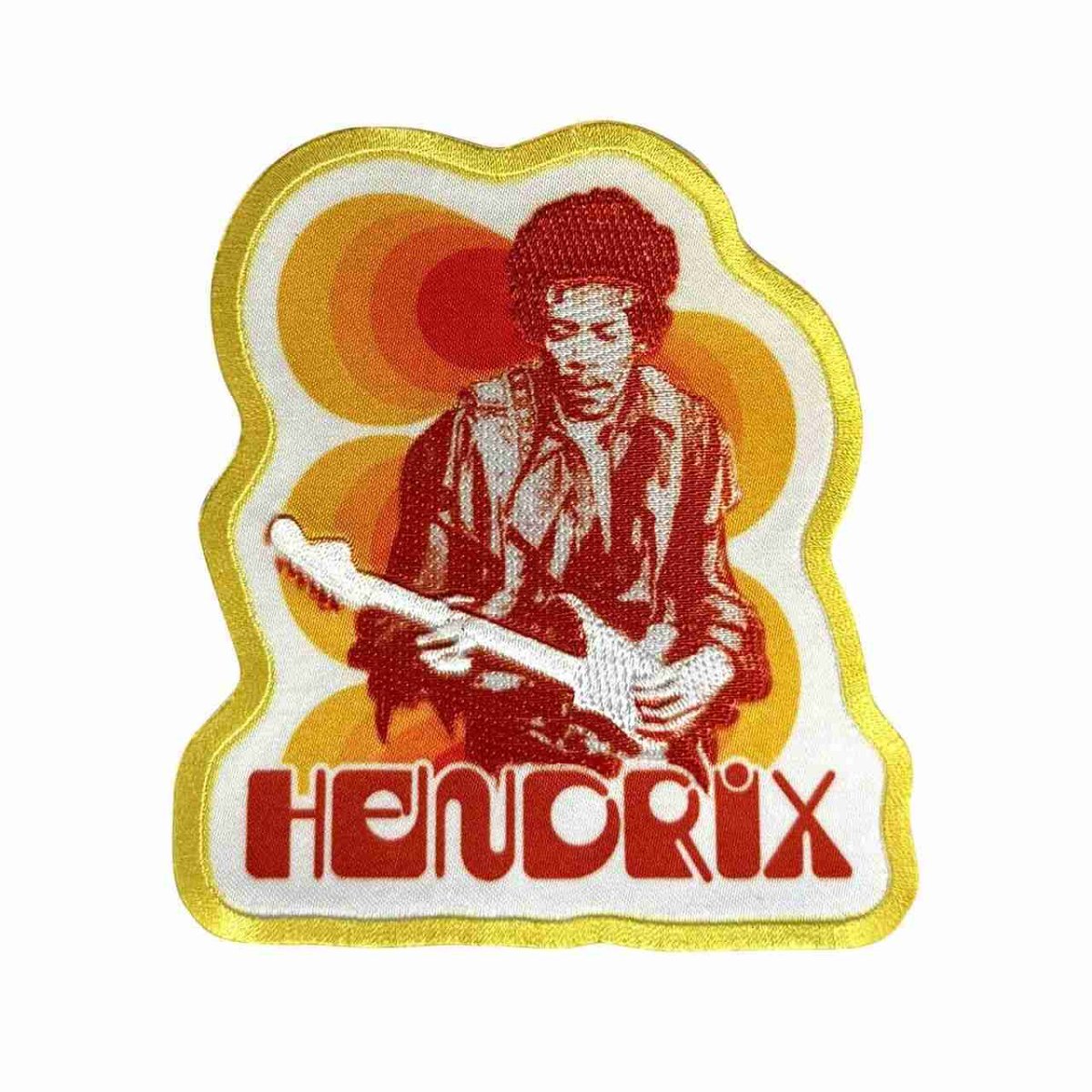 画像1: Jimi Hendrix アイロンパッチ／ワッペン ジミ・ヘンドリックス Jimi and Guitar (1)