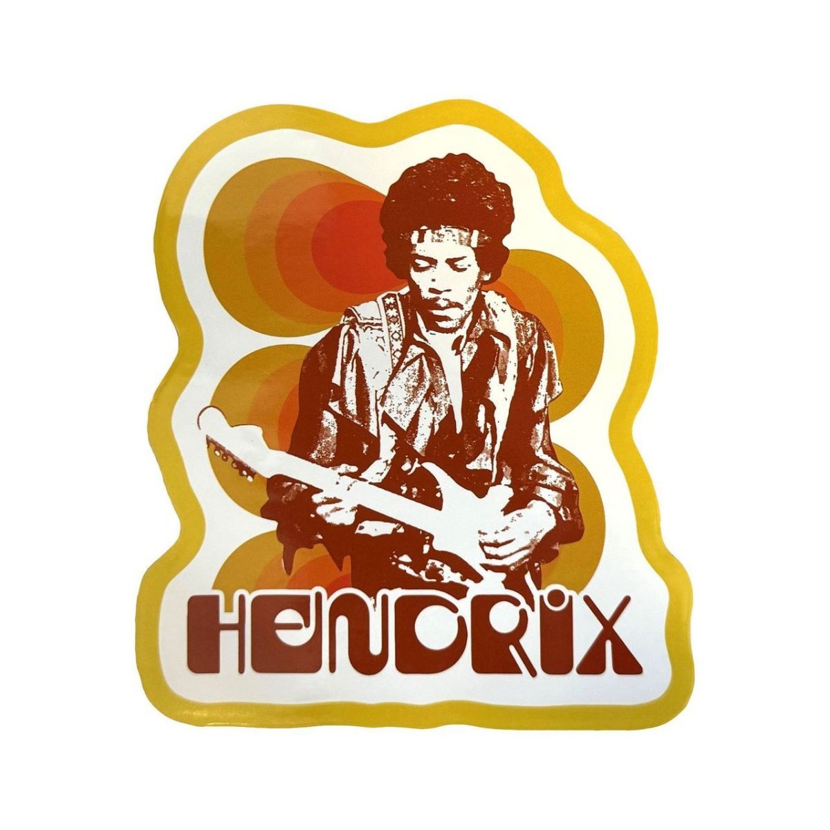 画像1: Jimi Hendrix ステッカー ジミ・ヘンドリックス Jimi and Guitar (1)