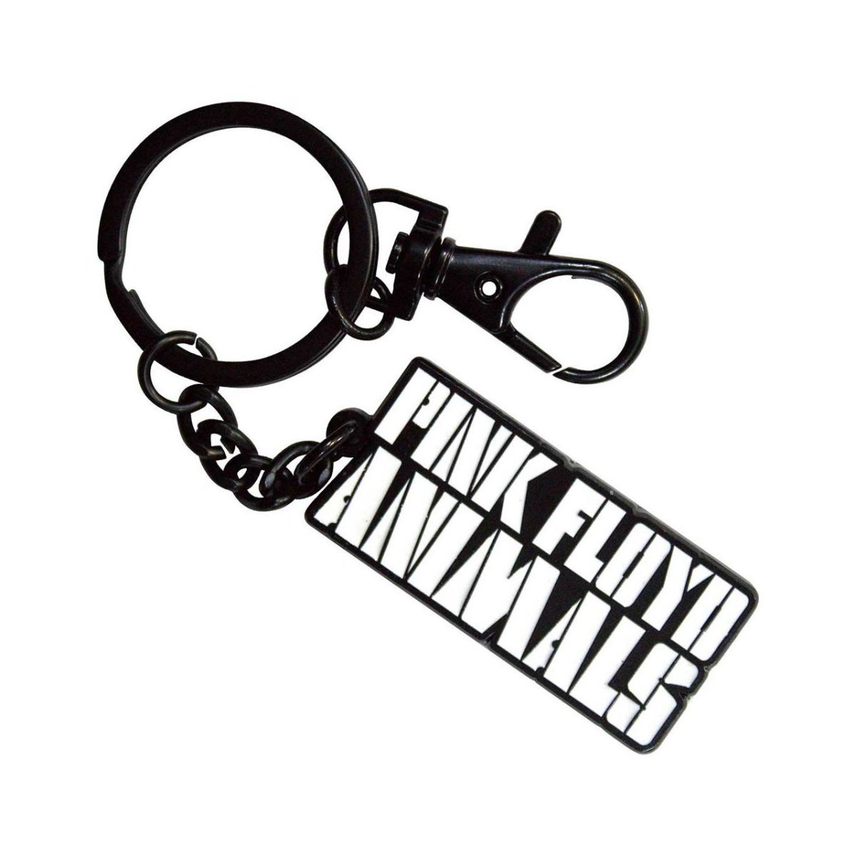 画像1: Pink Floyd メタルキーリング キーホルダー ピンク・フロイド Animals Mono Text Logo (1)