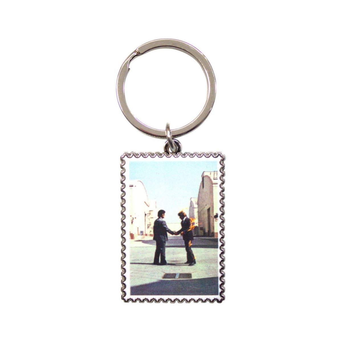 画像1: Pink Floyd メタルキーリング キーホルダー ピンク・フロイド Wish You Are Here Stamp (1)