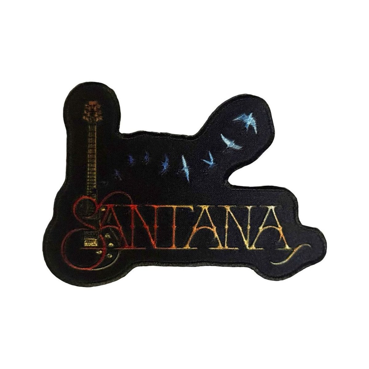 画像1: Santana アイロンパッチ／ワッペン サンタナ Guitar and Birds (1)