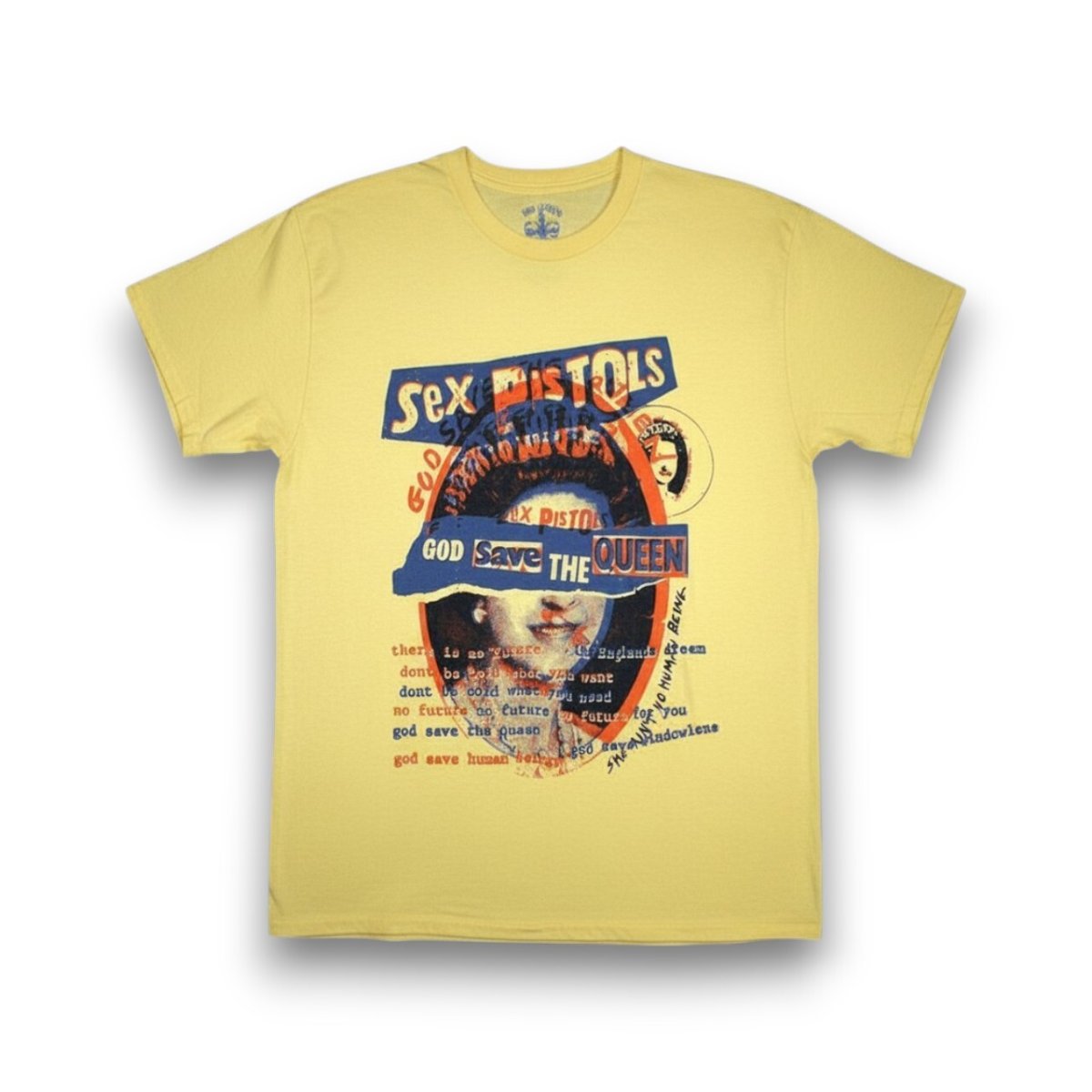 画像1: Sex Pistols バンドTシャツ セックス・ピストルズ God Save The Queen Overlay YELLOW (1)
