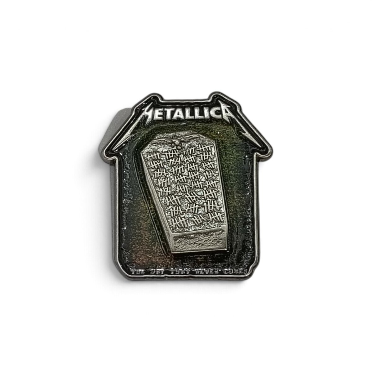 画像1: Metallica メタルピンバッジ メタリカ Never Die Tombstone (1)