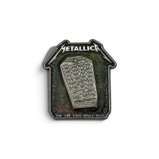 画像1: Metallica メタルピンバッジ メタリカ Never Die Tombstone (1)