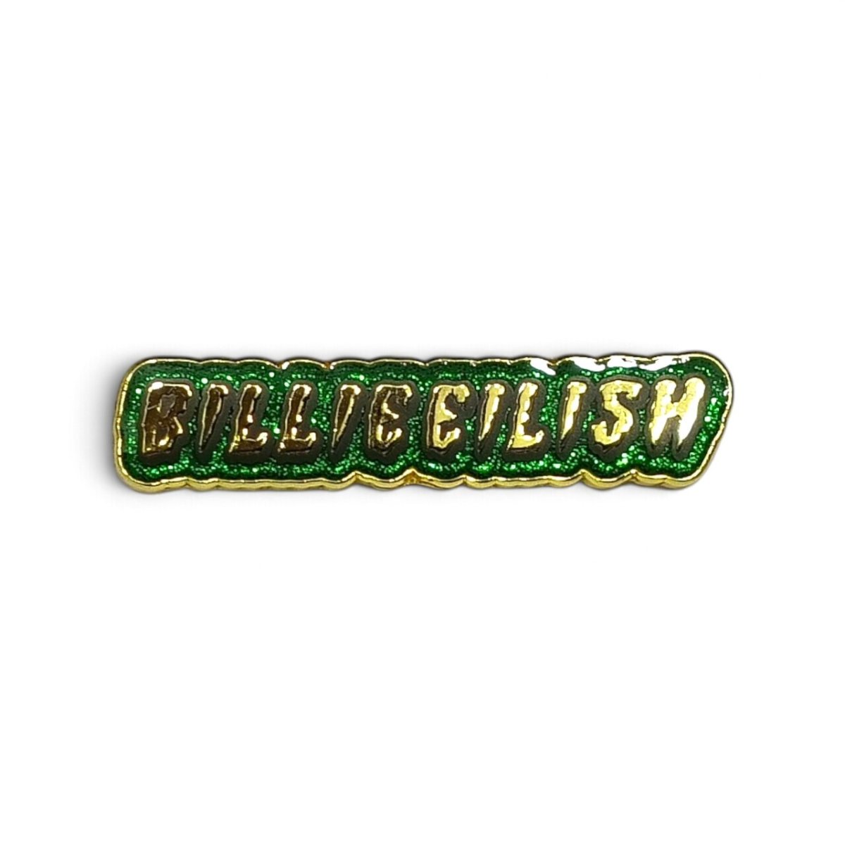 画像1: Billie Eilish メタルピンバッジ ビリー・アイリッシュ Glitter Logo (1)