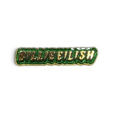 画像1: Billie Eilish メタルピンバッジ ビリー・アイリッシュ Glitter Logo (1)