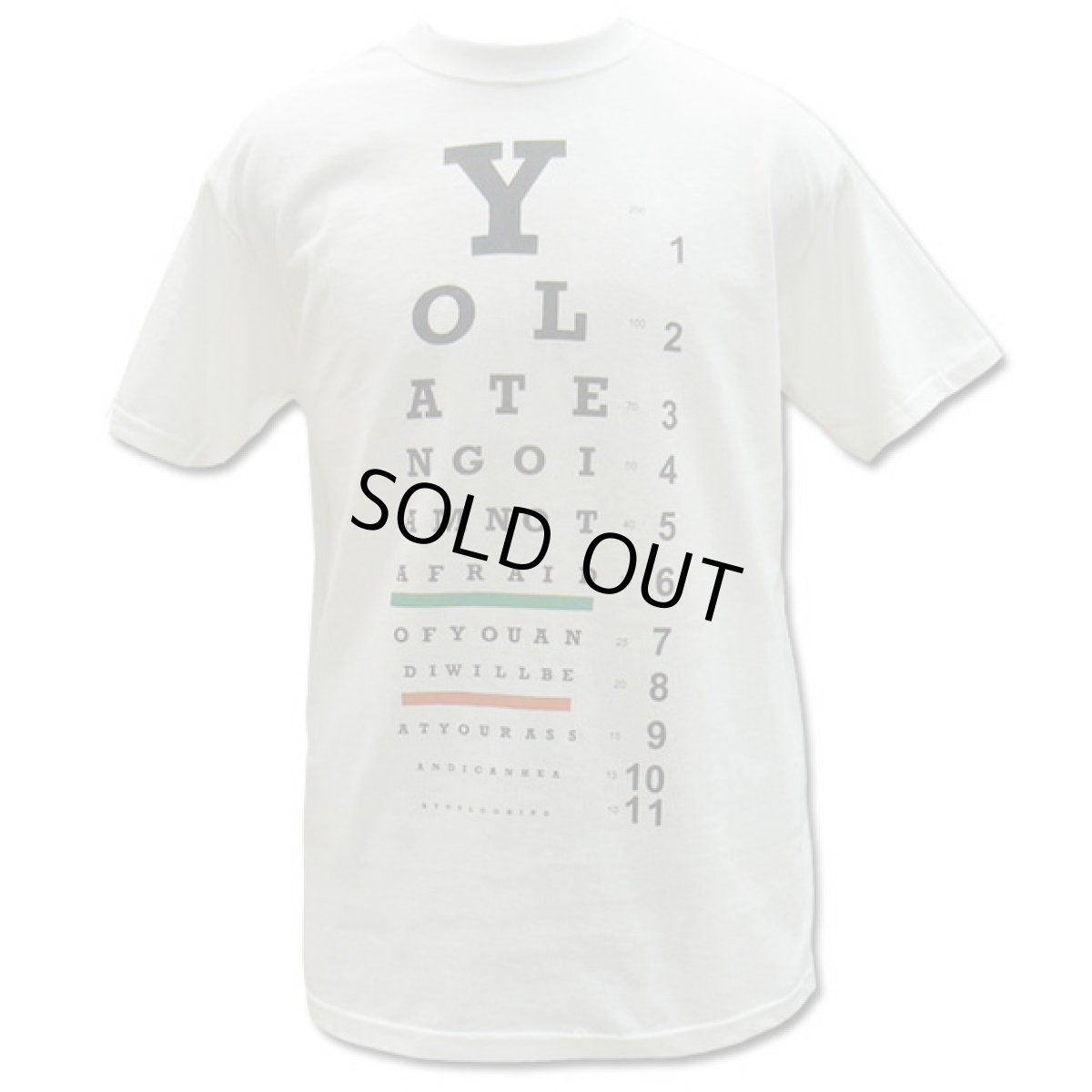 画像1: Yo La Tengo ヨ・ラ・テンゴ Eye Chart Tシャツ (1)