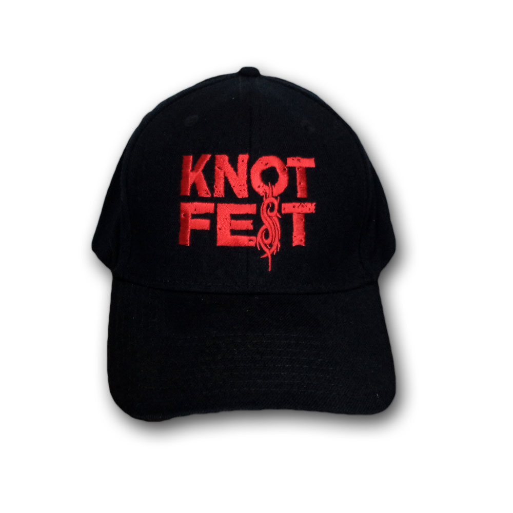 slipknot キャップ スリップノット knotfest red logo バンドtシャツの