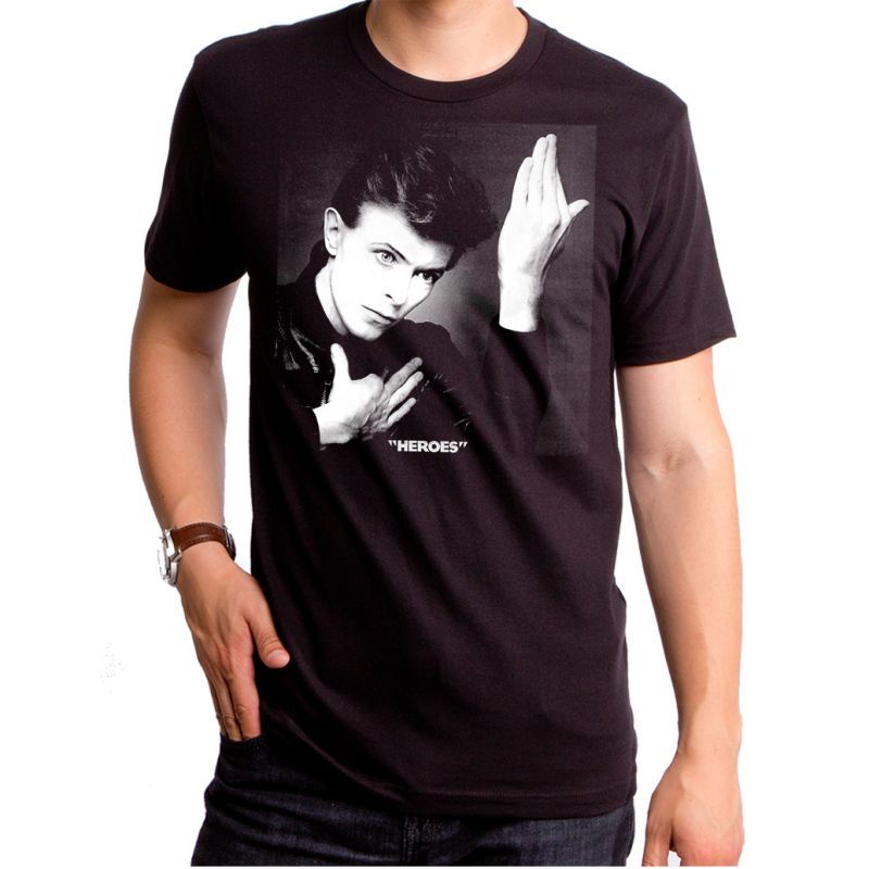 David Bowie Tシャツ デヴィッド・ボウイ Heroes BLACK - バンドT