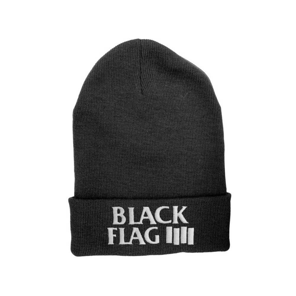 Black Flag ニットキャップ ブラック・フラッグ Logo - バンドTシャツの通販ショップ『Tee-Merch!』