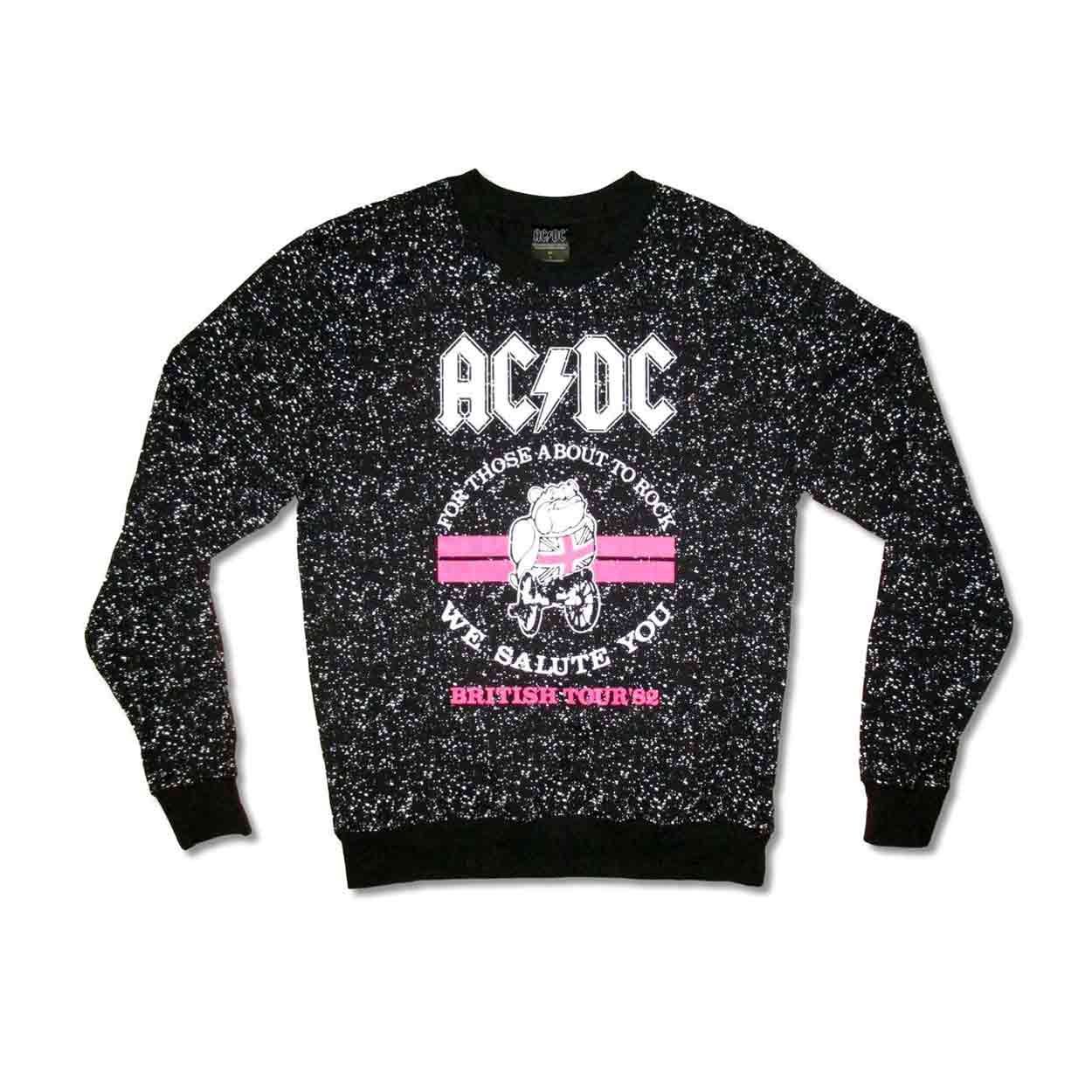 AC/DC クルーネックスウェットシャツ エーシー・ディーシー British Tour '82 - バンドTシャツの通販ショップ『Tee