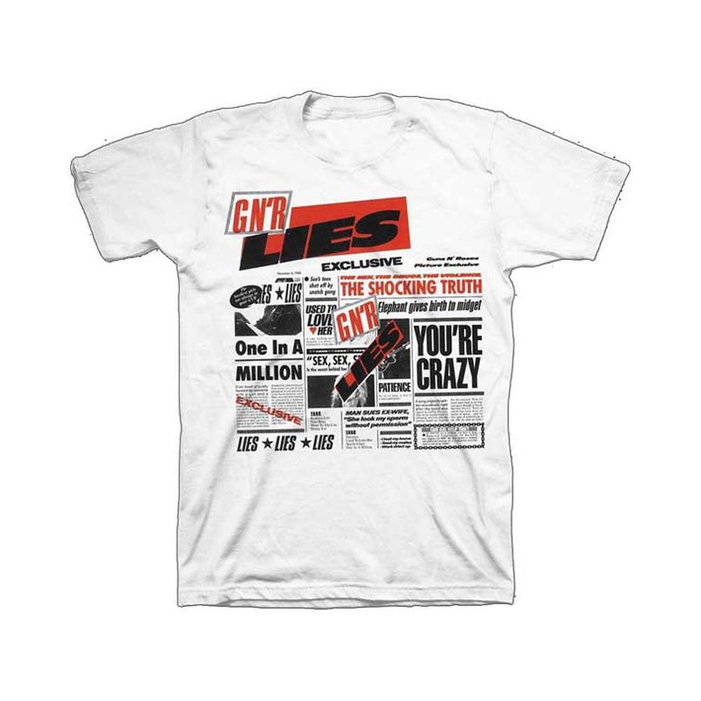 Guns N' Roses バンドTシャツ ガンズ・アンド・ローゼス Lies White
