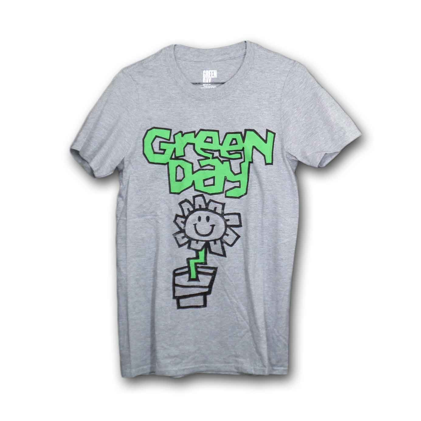 Green Day バンドTシャツ グリーン・デイ Flower Pot GREY - バンドTシャツの通販ショップ『Tee-Merch!』