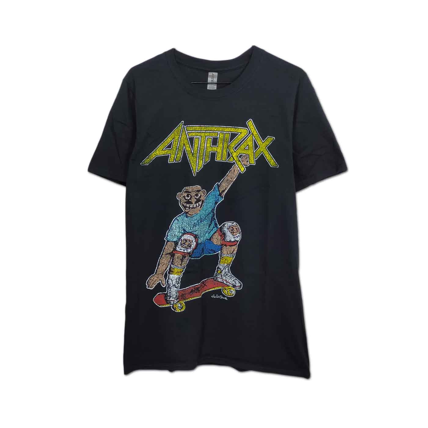 超レア❕正規品　ANTHRAX（アンスラックス）両面スケボー柄　バンドTシャツ