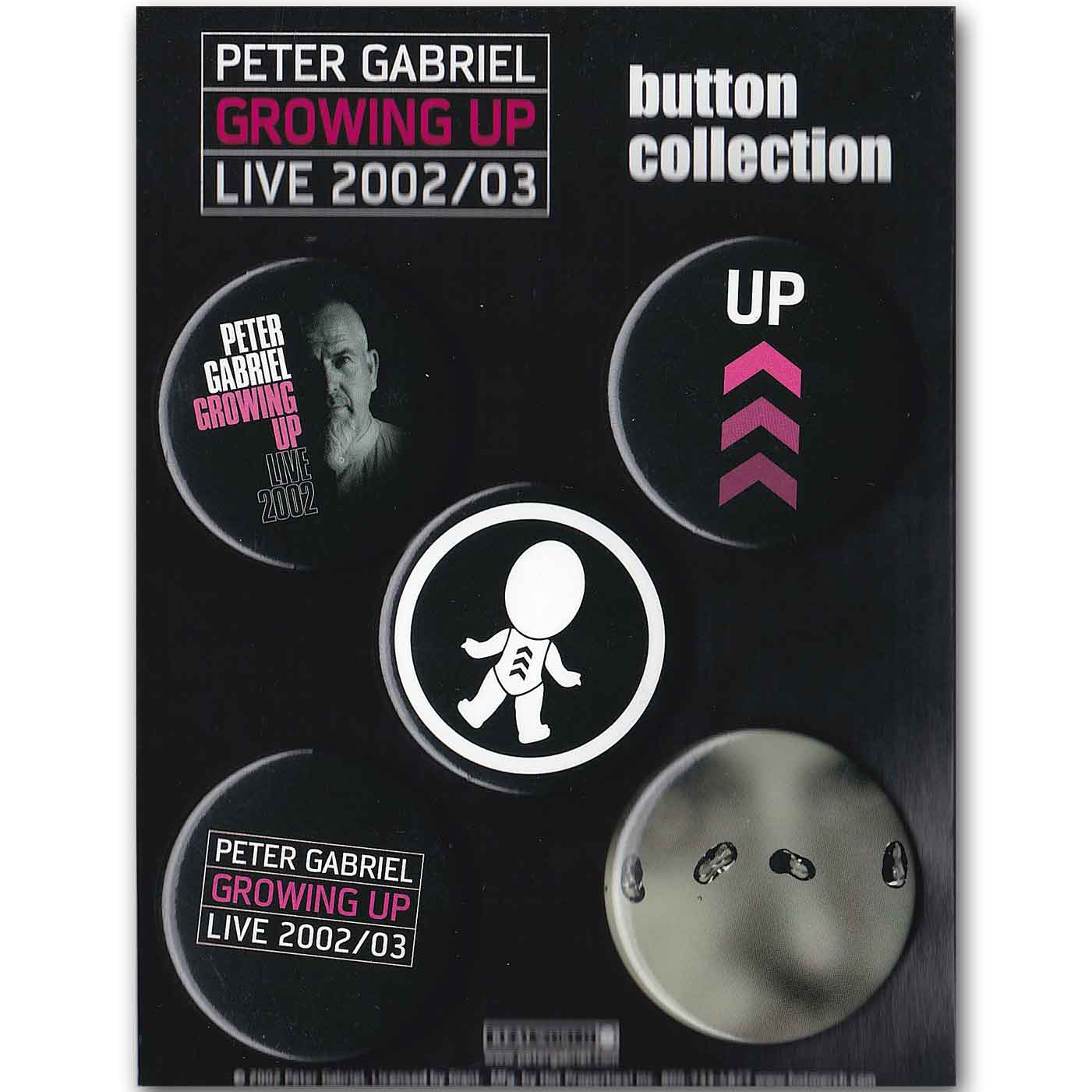 Peter Gabriel バッジ5個セット ピーター ガブリエル Growing Up Tour バンドtシャツの通販ショップ Tee Merch
