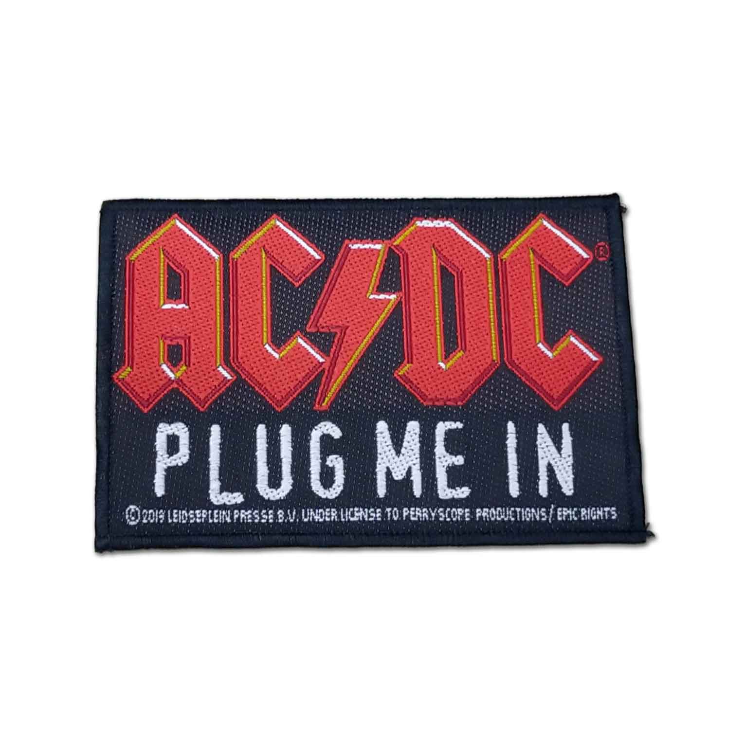 AC/DC パッチ／ワッペン エーシーディーシー Plug Me In - バンドT